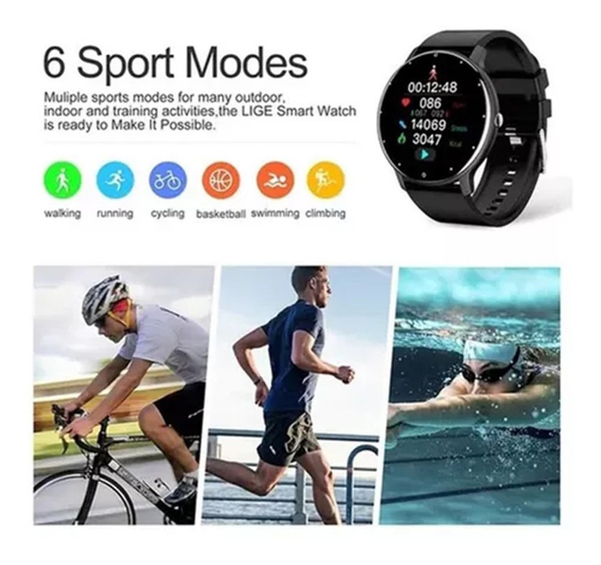 Smartwatch Zl02d Para Xiaomi Huawei - Imagem 3