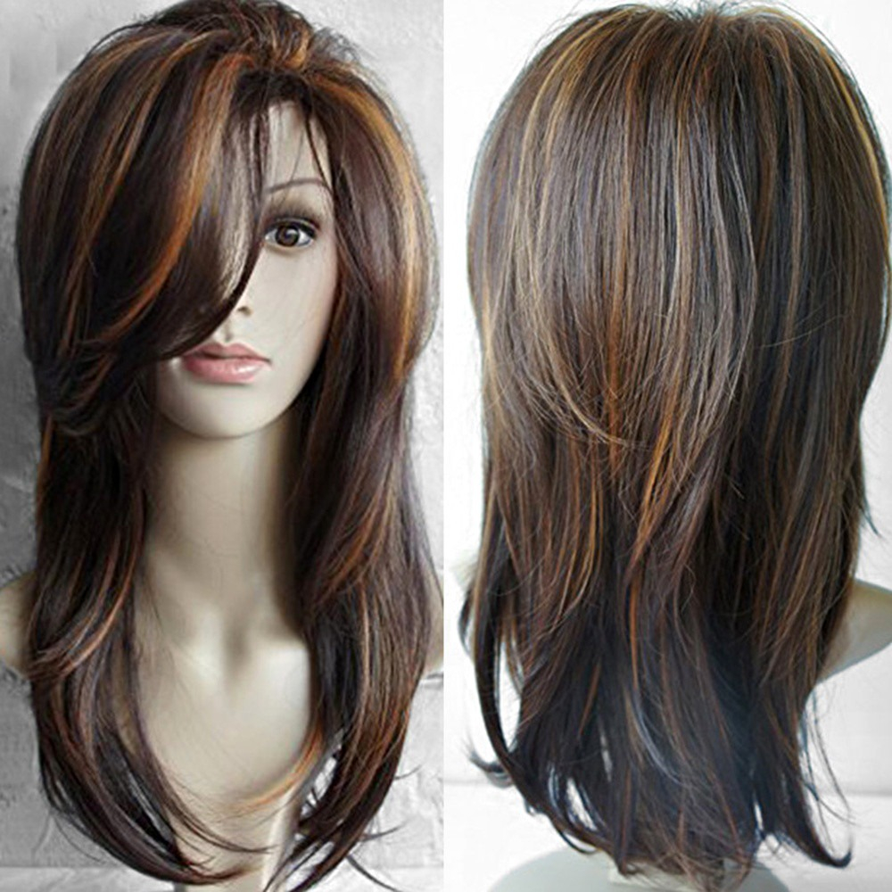 Perucas Cabelo Encaracolado Misturado Cores Sintécos 65cm - Imagem 4