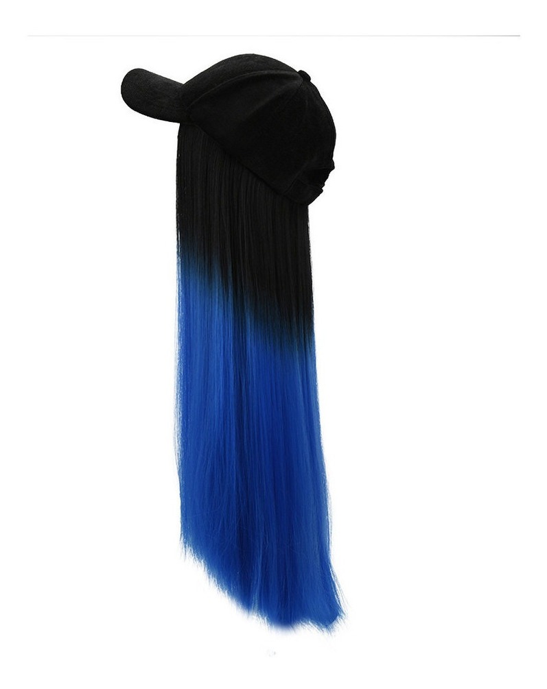 Chapéu Peruca Uma Peruca Feminino Longo Cabelo Liso Peruca S - Imagem 3