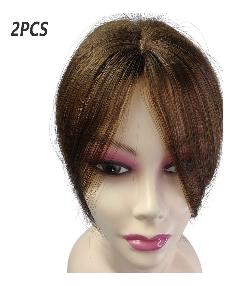 Peruca 2aplique Cabelo Humano Topper Frontal Cast Escuro Fra