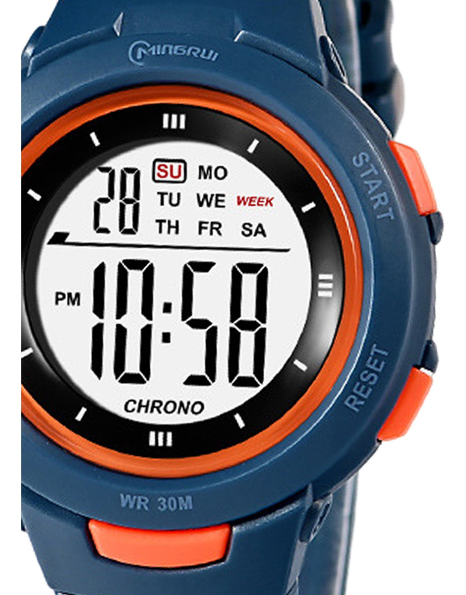 Meninos Girls Digital Watch Electro Impermeável Ao Ar Livre - Imagem 8