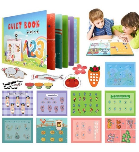 Livro Interativo Montessori,livro Silencioso Para Crianças - Imagem 13