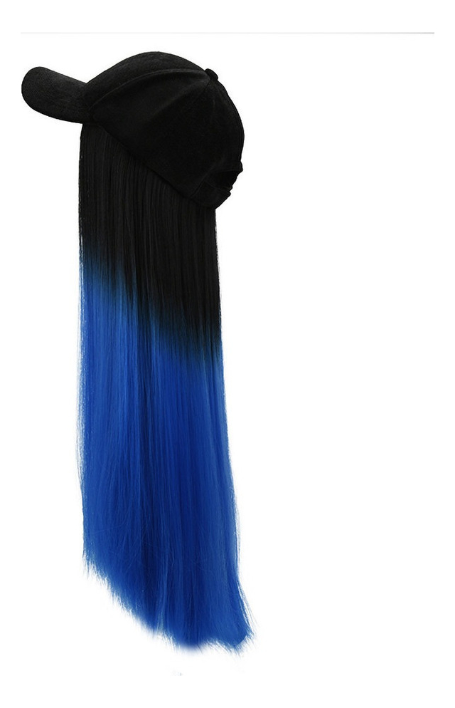 Chapéu Peruca Uma Peruca Feminino Longo Cabelo Liso Peruca S - Imagem 4
