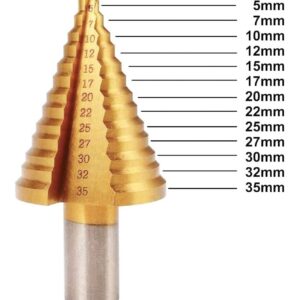 5-35mm Metric Hss Titanium Revestido Passo Broca Para Madeir