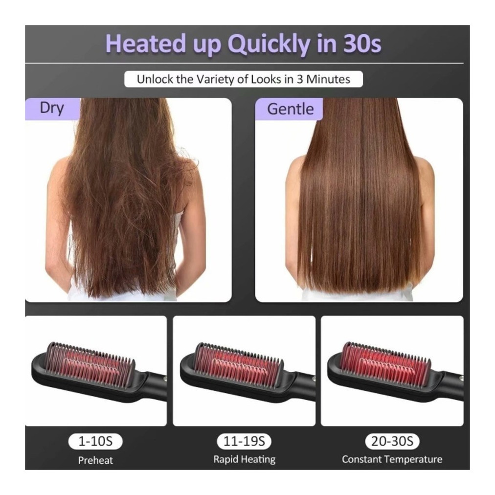 Basiqe Sleek Gold Escova Anion Cabelo Escova Basiqe Elegante - Imagem 16