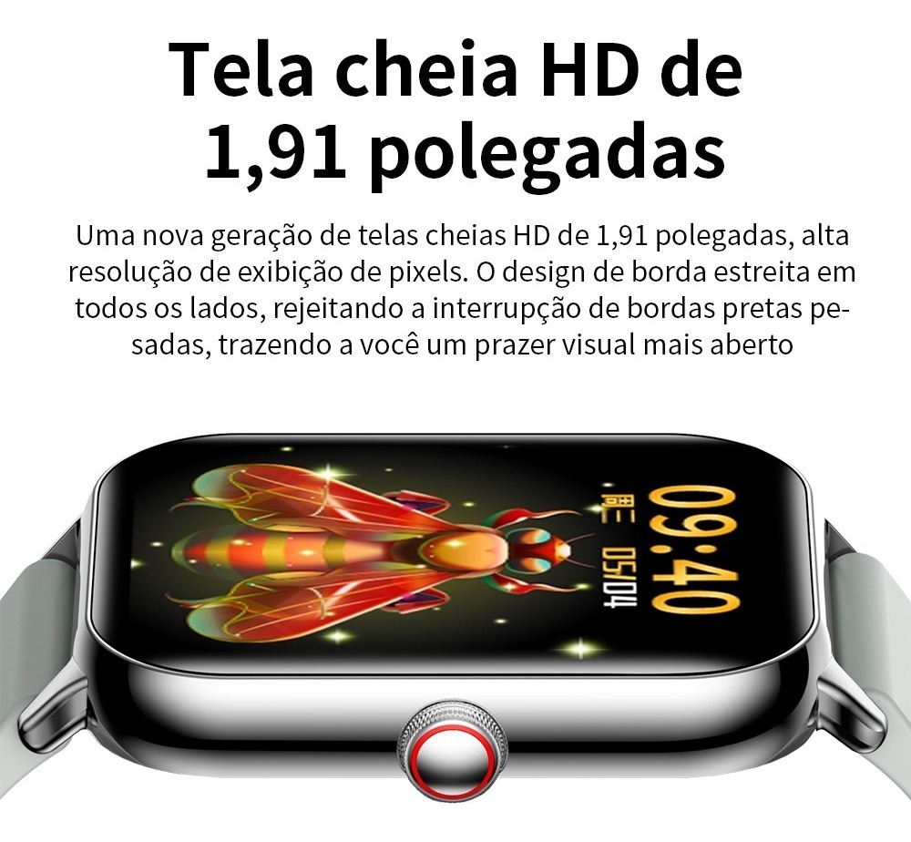 Relógio Inteligente Smatwatch Ku6 De 1,91 Polegadas Com Nfc - Imagem 17