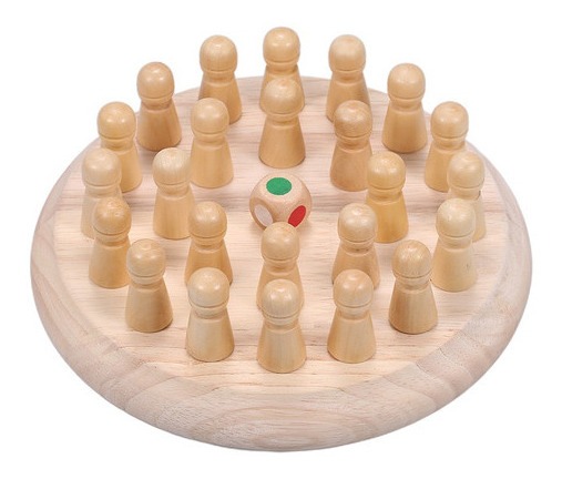 Jogo De Memória De Xadrez De Cor De Madeira Para Crianças - Imagem 3