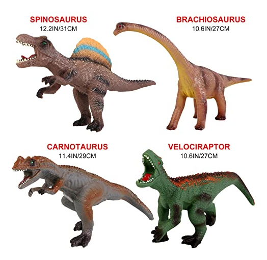 Abincee, 8 Peças De Brinquedos Grandes Para Dinossauros, Cri - Imagem 2