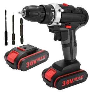 Furadeira Sem Fio De Impacto Elétrico De 36v 2 Baterias 1