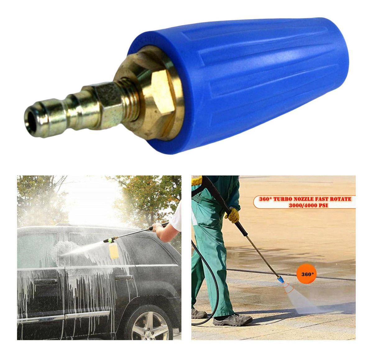 Bico Turbo Rotativo Para Lavadora De Pressão 1/4 Universal - Imagem 27