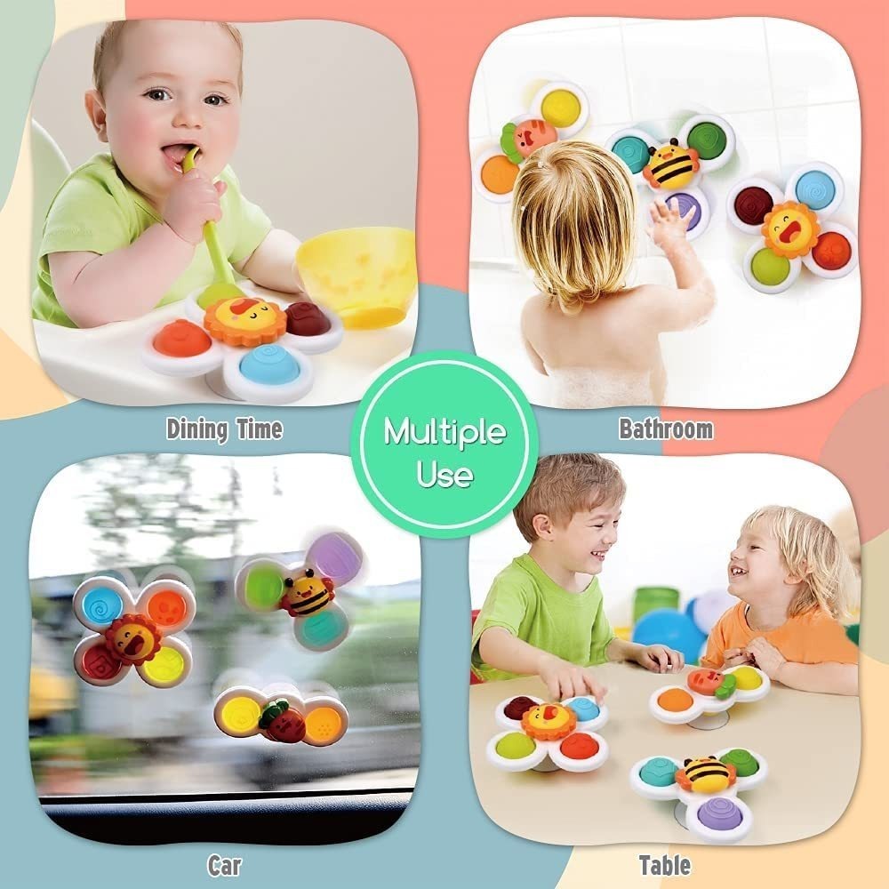 Brinquedo Para Bebês, Brinquedo Giratório, Ventosa, Pião A - Imagem 7