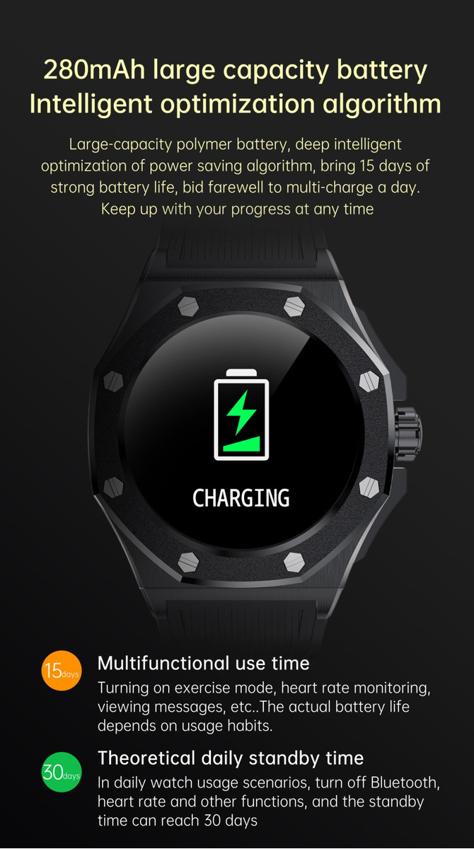 Smartwatch Relógio Kumi Gw20 Caixa Metal Ipx7 À Prova D'água - Imagem 15