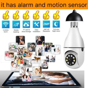 Lâmpada De Câmera 1080p Wifi Full Hd Night Vision
