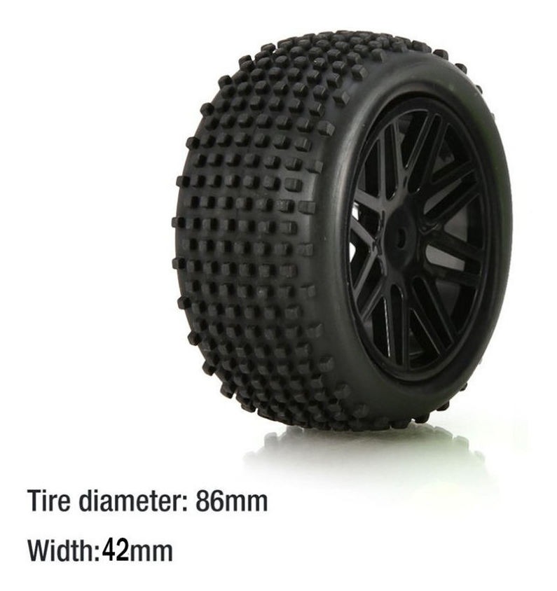 Pneus De Roda Universal 2x4pcs Para Wltoys 1/10 Truck Diy - Imagem 5