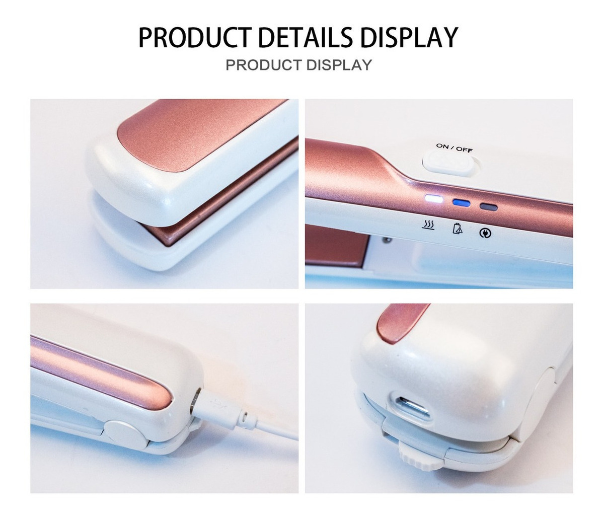 Alisador De Cabelo Sem Fio Carregamento Usb 110v/220v - Imagem 4