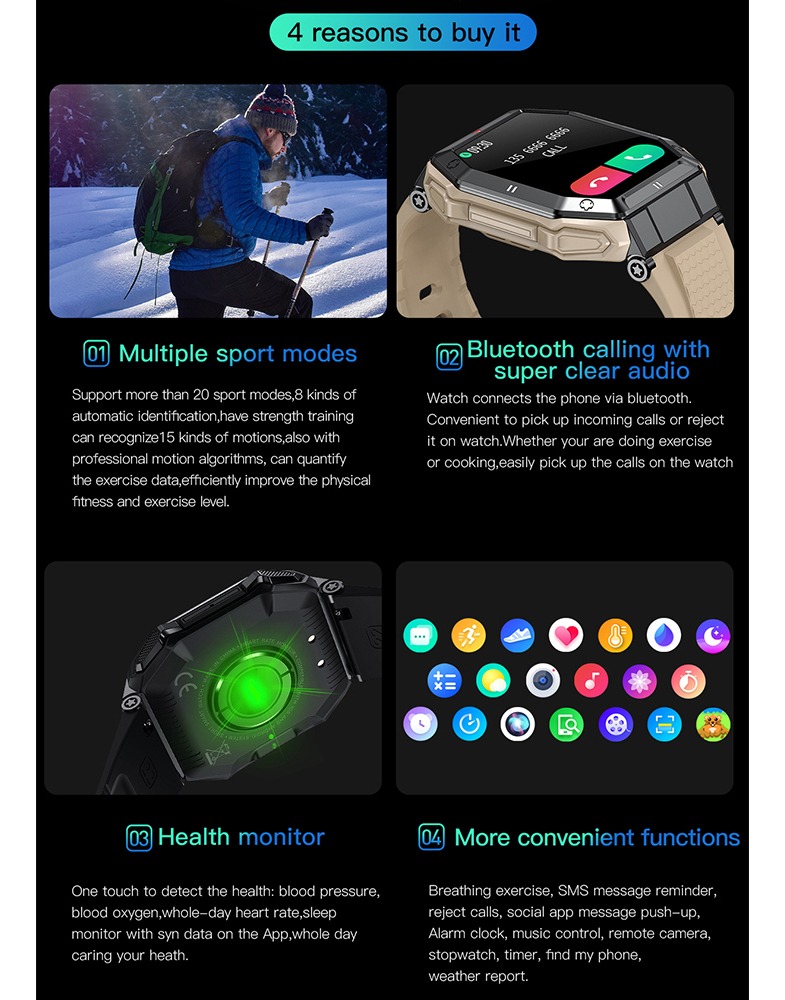 Smartwatch Externo Lokmat K55 Bluetooth Call - Imagem 3