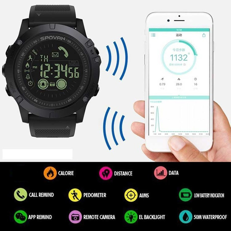 Relógio Esporte Digital Inteligente Ao Ar Livre Para Homens - Imagem 2
