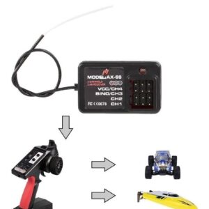 Austar Ax6s Receptor 4ch Para Carro Rc Barco Austar Ax6s