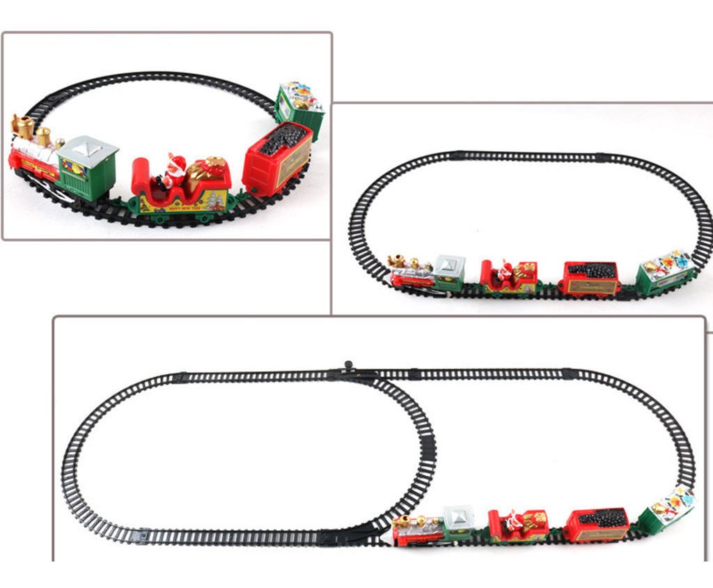 11 Tracks Trem Xmas Pcs Elétrica Ajuste Com Carro De Santa - Imagem 5
