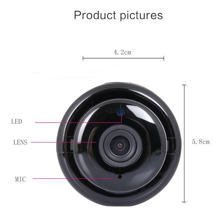 Mini Câmera Espiã Com Infravermelho Wifi Visão Noturna - Imagem 6