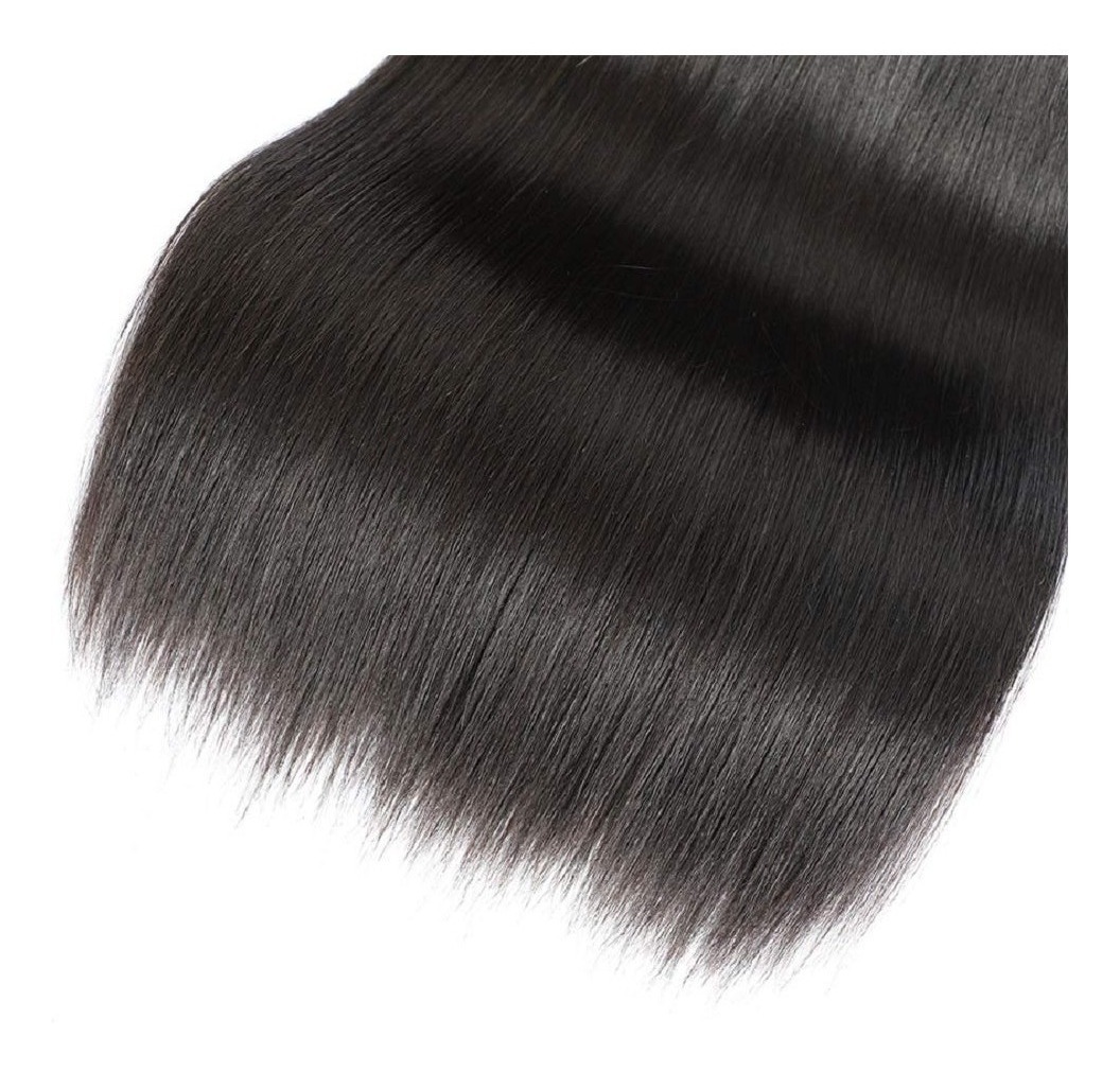 Aplique Cabelo Liso Com Humano Natural Brasileiro 50cm 3pcs - Imagem 6