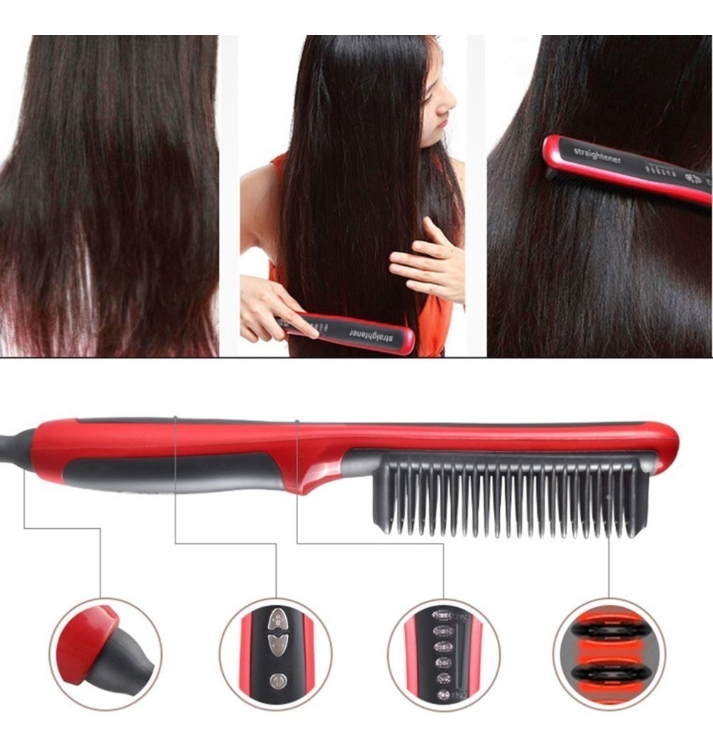 Escova Escova De Cabelo Alisadora Mundial Alisa - Imagem 4
