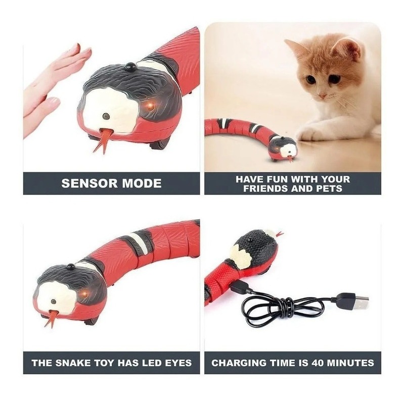 Brinquedo De Gato De Brinquedo De Cobra De Indução Elétrica - Imagem 3