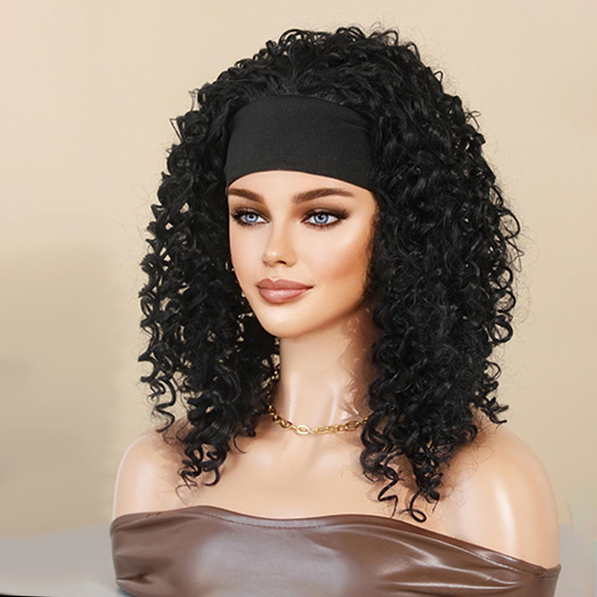 Peruca Preto Branco Mulheres Perucas Rede De 46-55cm - Imagem 8
