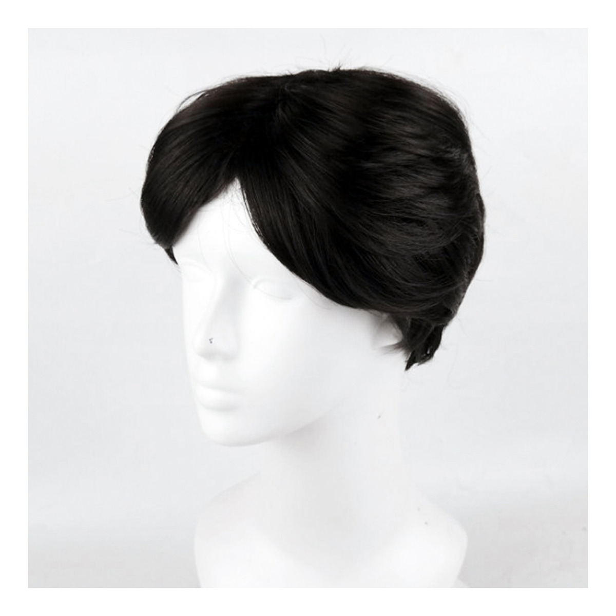 Perucas Masculinas, Cabelo Curto E Reto, Franja Média, Peruc - Imagem 6