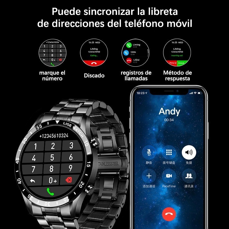 Smartwatch Casual Masculino À Prova De Água - Imagem 3