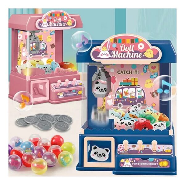 Compra online de Máquina de boneca automática brinquedo para crianças mini  dos desenhos animados moeda operado jogo garra guindaste máquinas com luz  música crianças brinquedo presentes