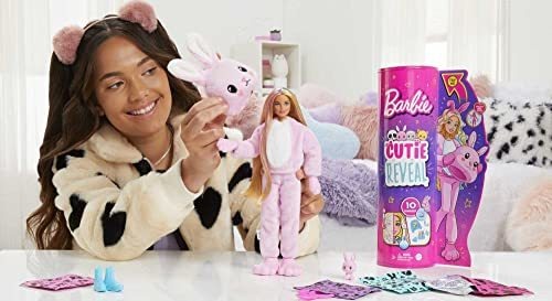 Barbie Cutie Revela Bonecas Com Fantasia Animal Plush 10 - Imagem 2