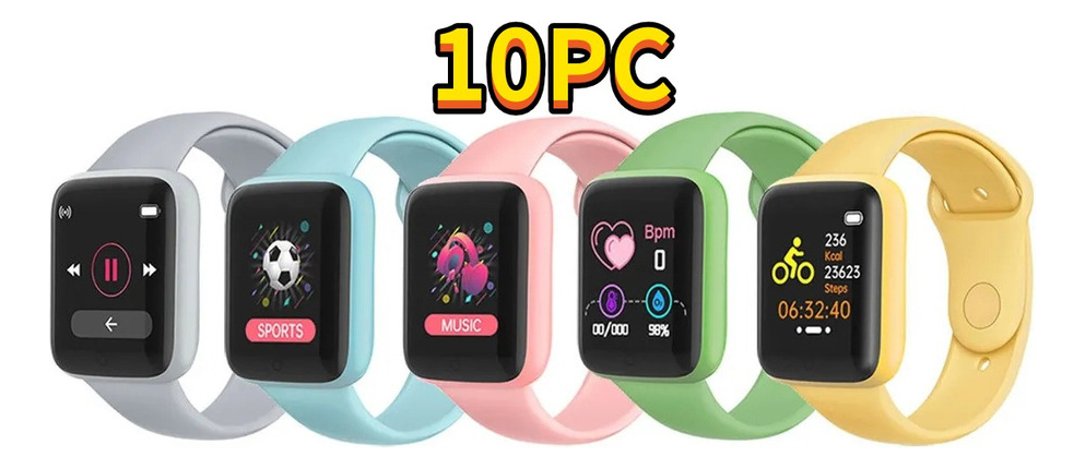 Kit 10 Smartwatch Inteligente Relógio D20 Atacado Fornecedor
