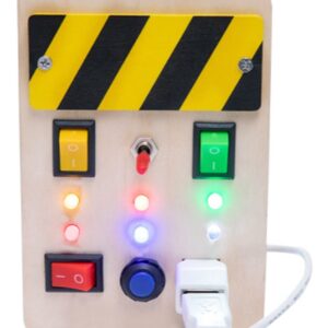 Placa Ocupada Levou Luz E Chave De Fenda Sensory Montessori