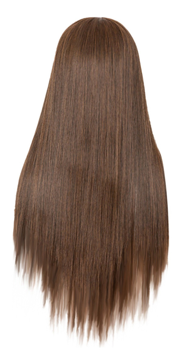 Peruca Feminina De Cabelo Comprido E Reto, Fibra Sintética D - Imagem 4