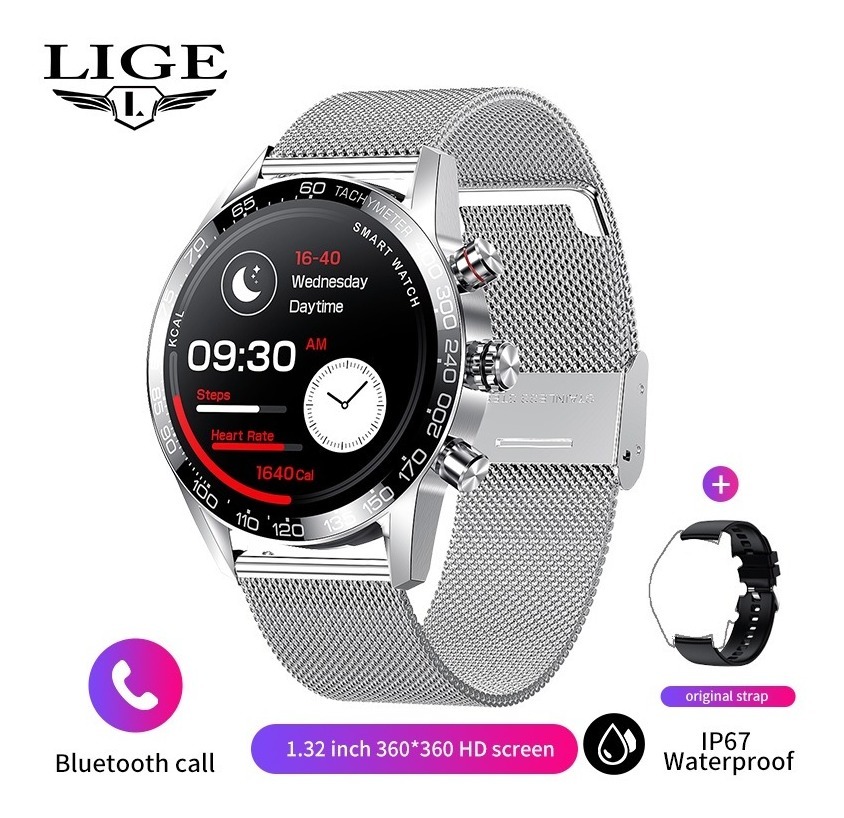 Smartwatch Masculino Esportivo À Prova D'água Bluetooth Lige - Imagem 11