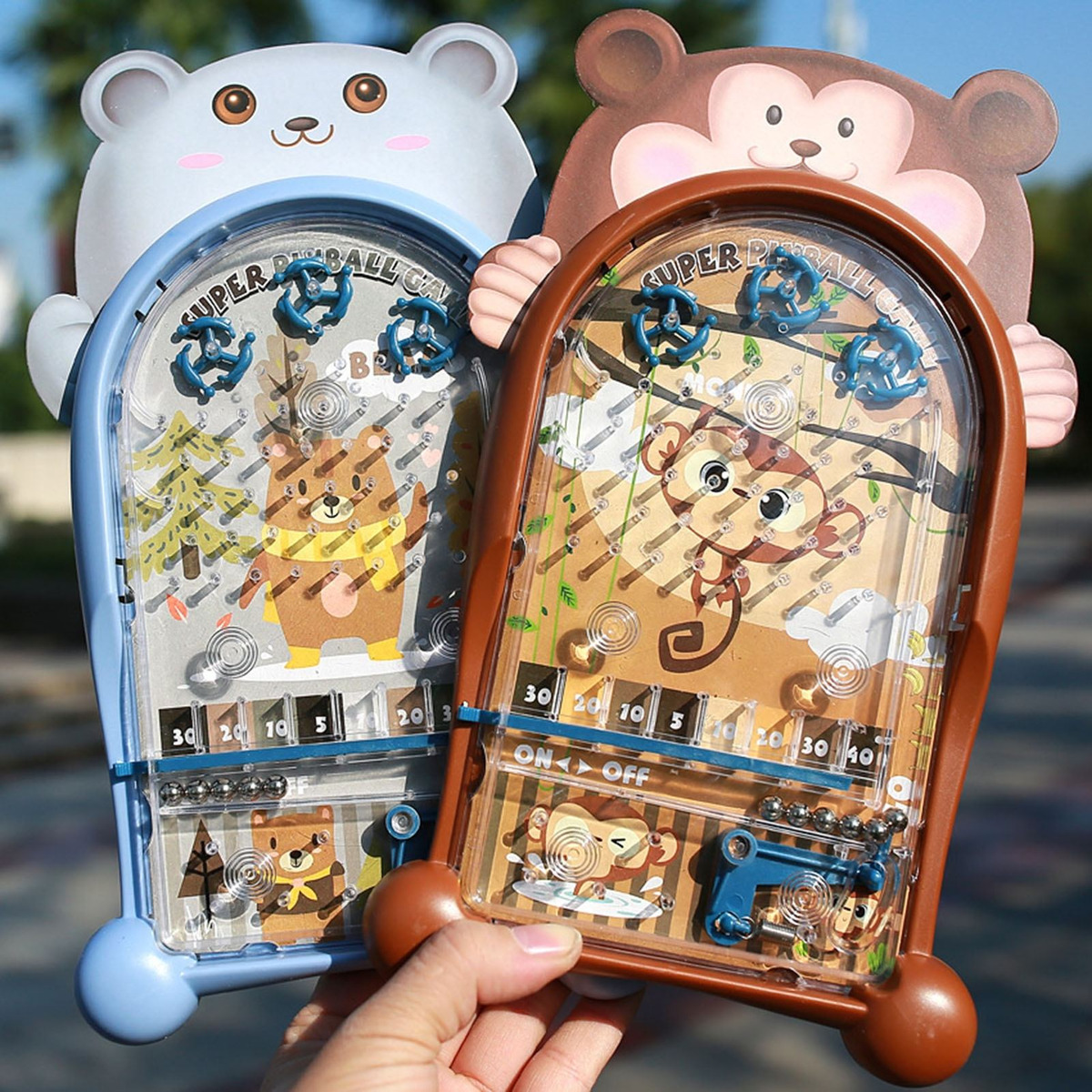 Útil Jogo De Mini Pinball Portátil De Desenho Animado Animal - Imagem 3