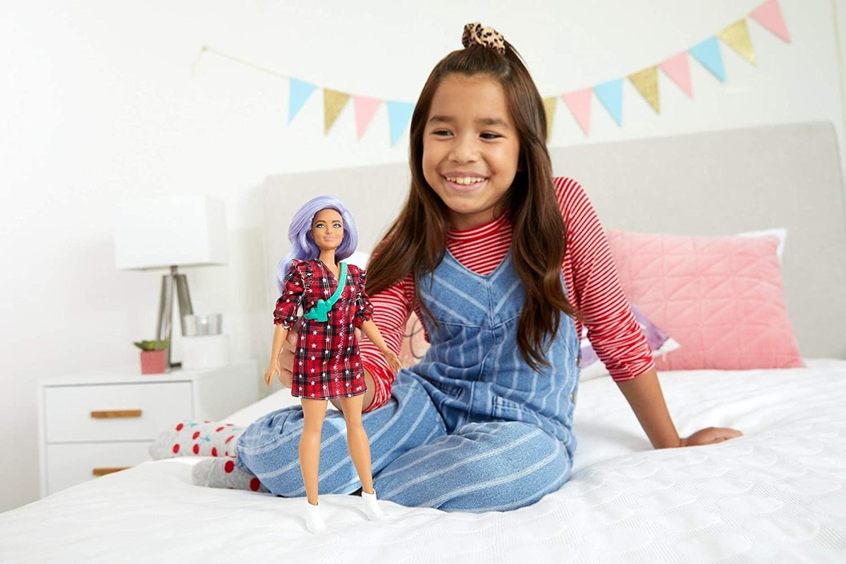 Boneca Barbie Fashionistas 157 Cabelo Curvilíneo Lavanda - Imagem 2