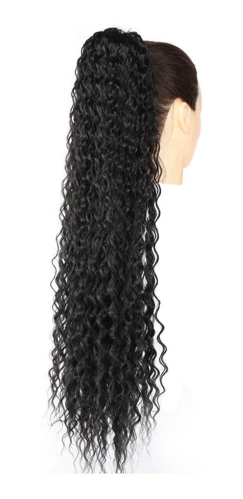 Peruca Artificial De Rabo De Cavalo Sintético Ondulado Curly