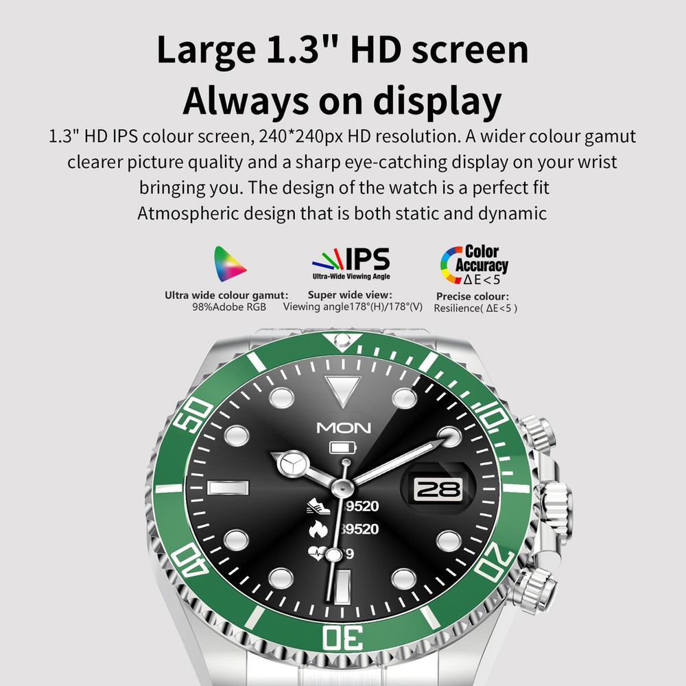 Lokmat Aw12 Smartwatch Bluetooth Inoxidável - Imagem 2