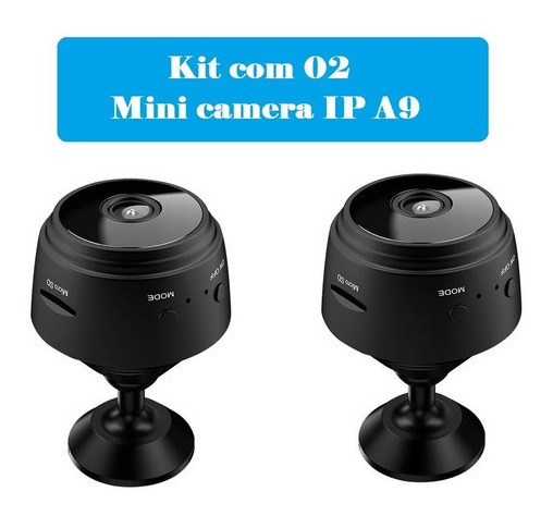 Mini Camera Ip Espiã Wifi A9 Magnética Bateria Portatil 2pcs