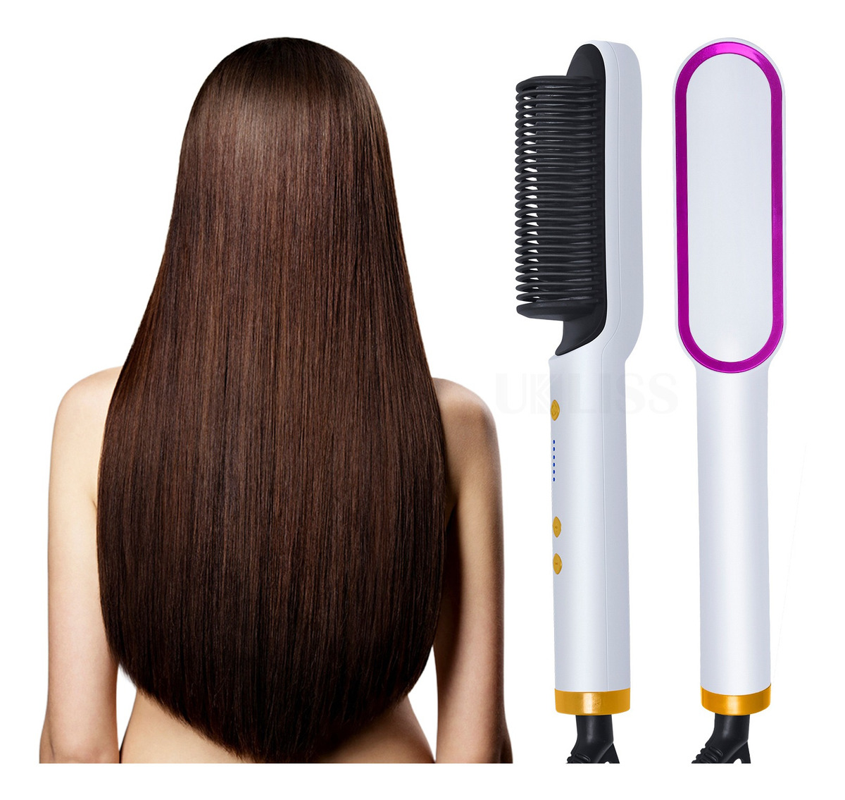 Escova De Alisamento De Cabelo Elétrica Profissional - Imagem 12