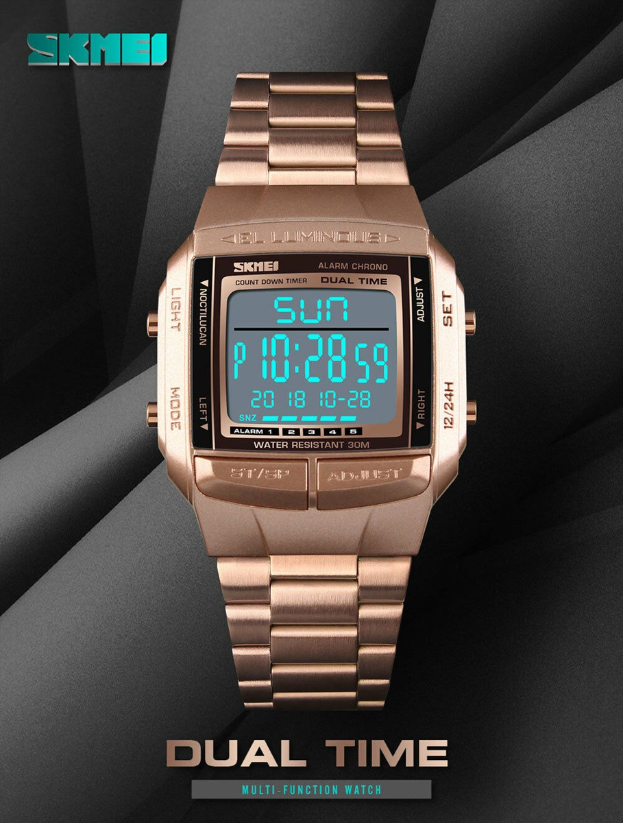 Relógio Esporte Homens Relógios Ip67 Militar Led Digital Rel - Imagem 3