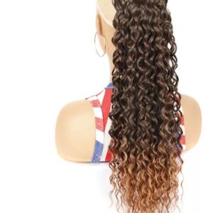 Peruca De Cabelo Humano Natural Cacheado Rabo De Cavalo