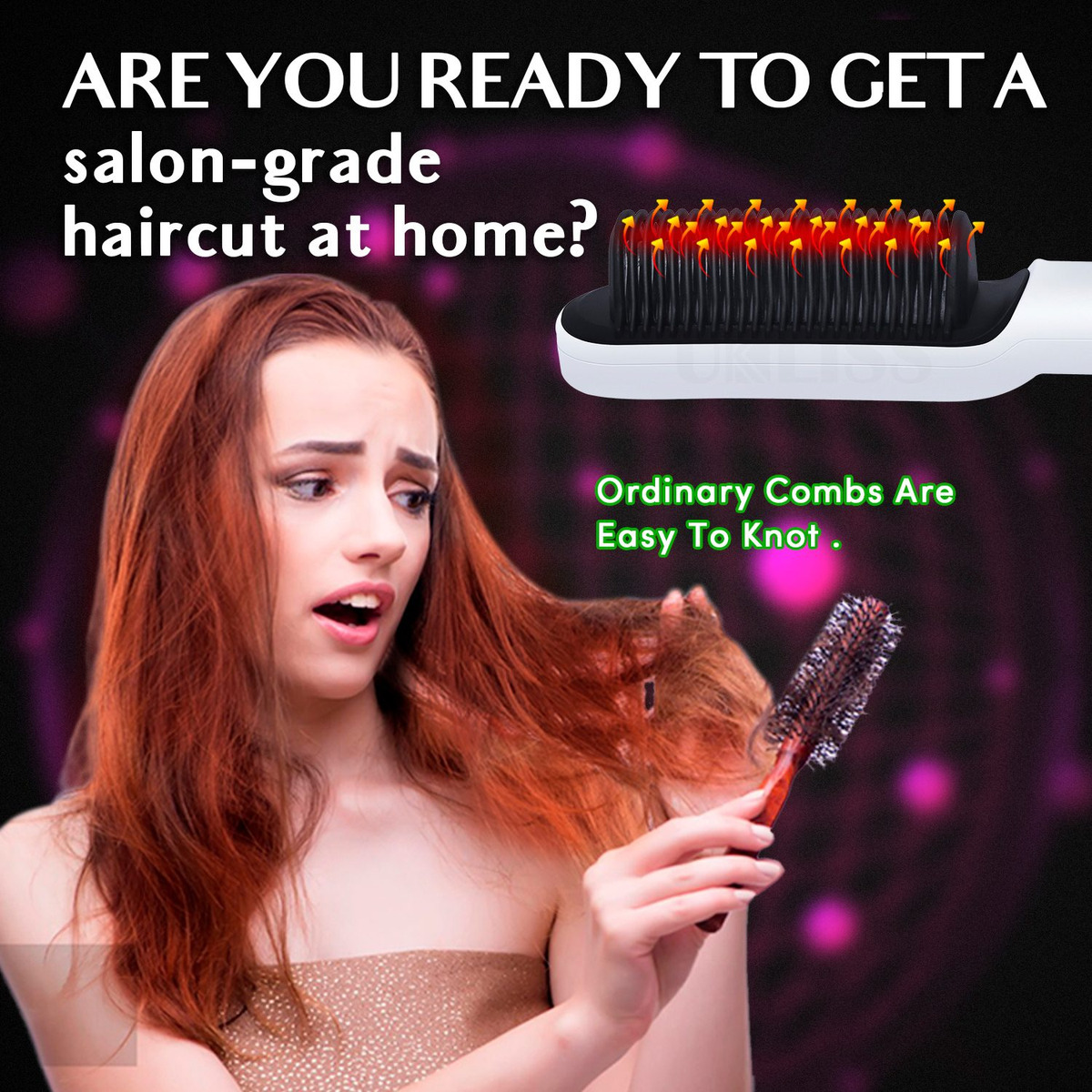 Escova De Alisamento De Cabelo Elétrica Profissional - Imagem 17