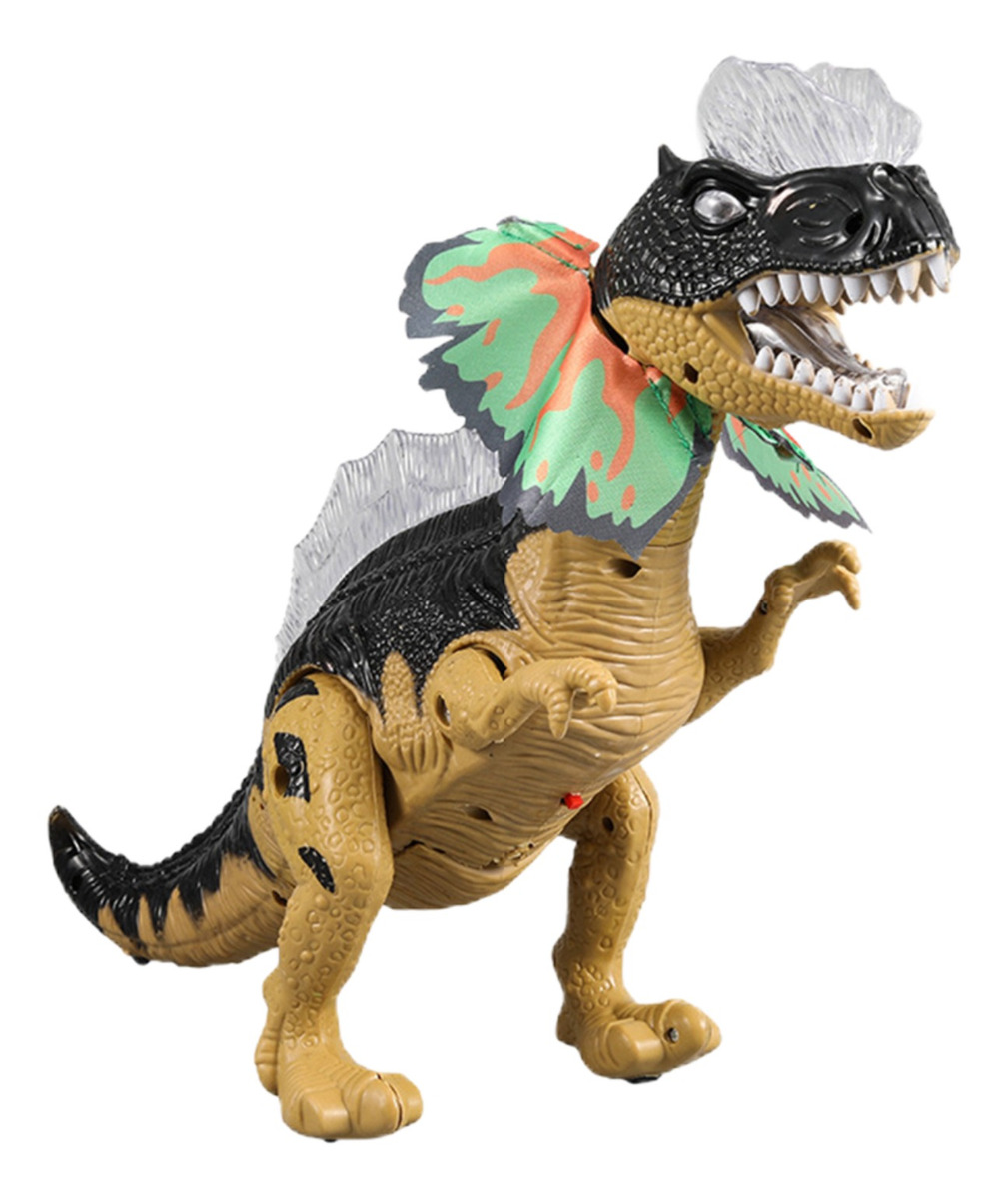 Brinquedos Eletrônicos De Dinossauros Andando Marrom - Imagem 4