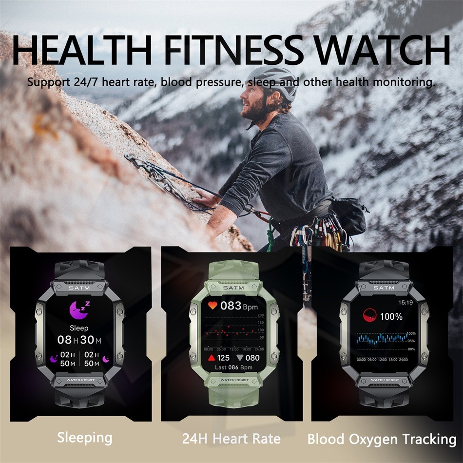 Smartwatch Masculino Ip68 Impermeável Esportivo Relógio Inte - Imagem 2