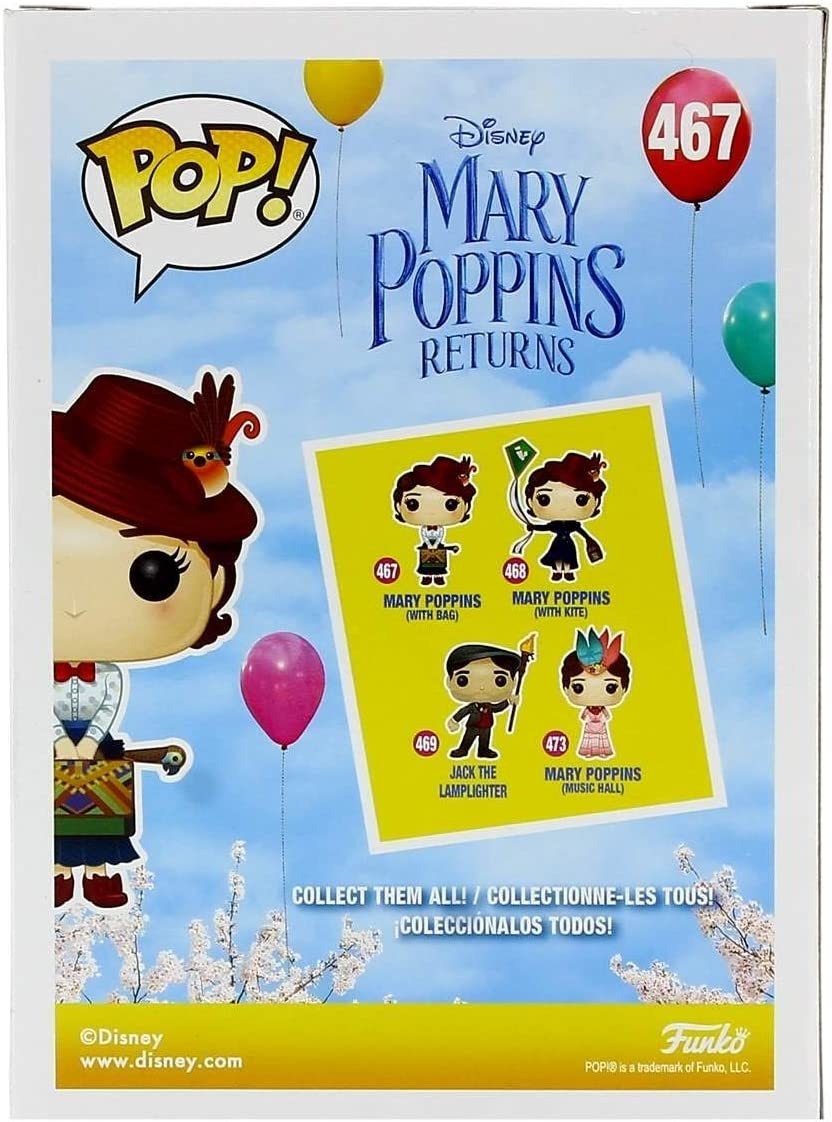Funko Pop Disney: Mary Poppins - Mary Com Bolsa, Multicolori - Imagem 3