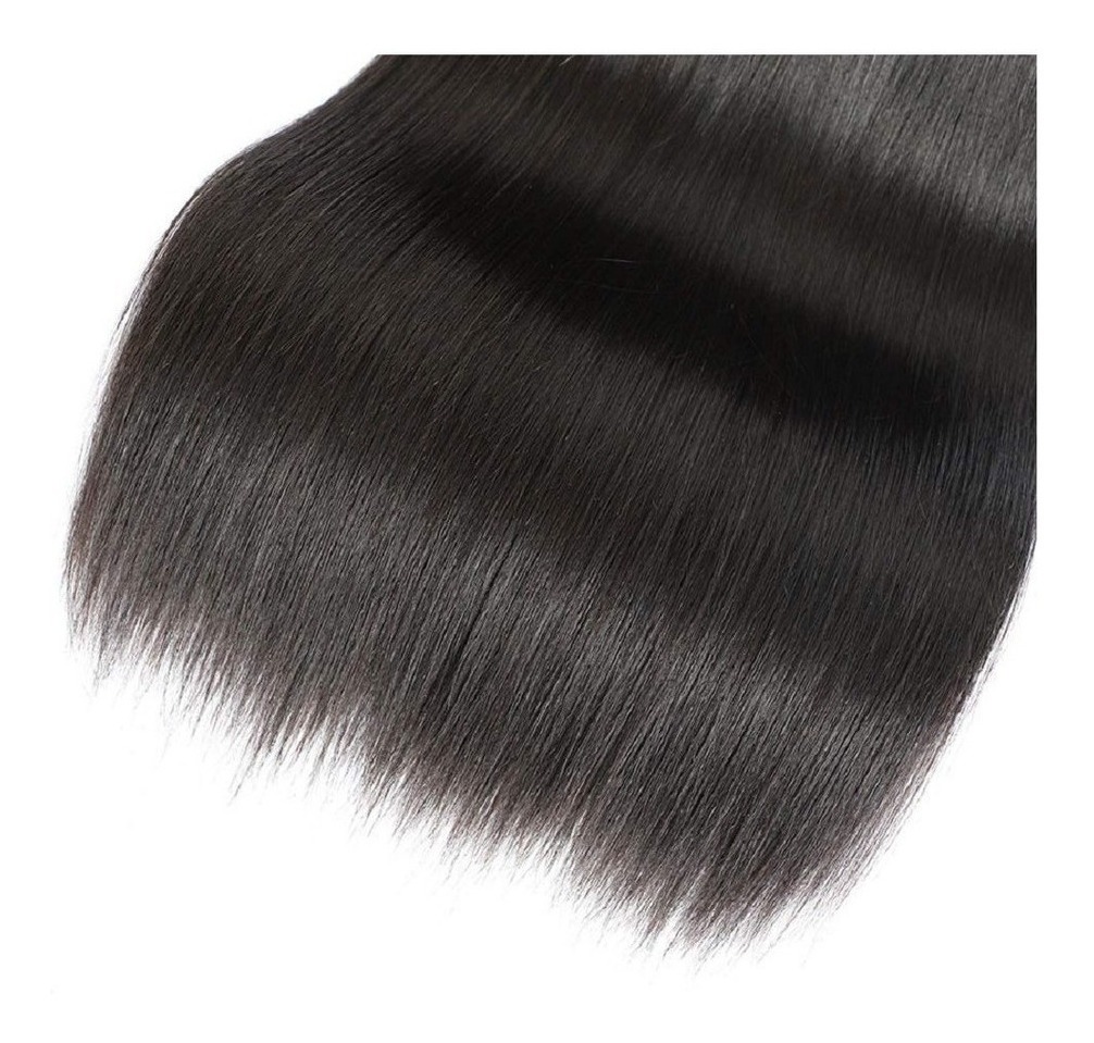 Aplique Cabelo Liso Com Humano Natural Brasileiro 50cm - Imagem 6