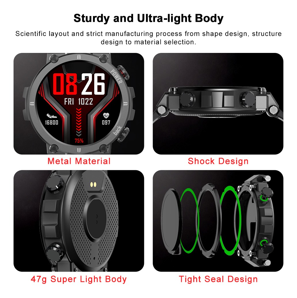 Smartwatch Para Esportes Ao Ar Livre Lokmat Raptor - Imagem 5